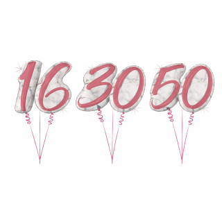 Grabo Marble Mate Rose Gold Foil Balloon Age Options Available