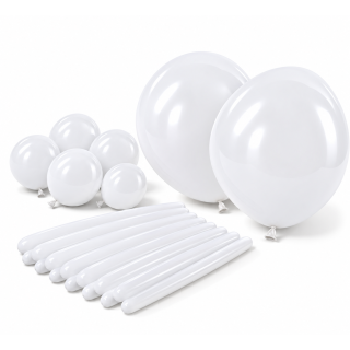 Sempertex Satin Pearl White 406 All Sizes Latex Balloons