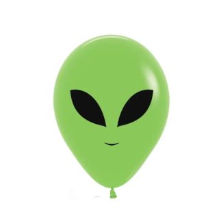 5" Sempertex Alien Face Lime Green 031 Latex Balloons 50ct