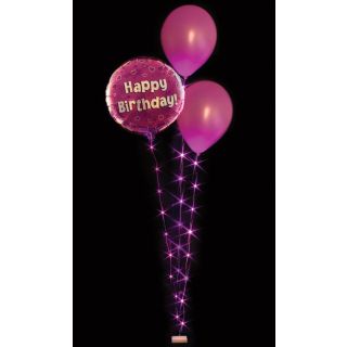 Décor Lites BalloonLite Bouquet 3 Wire 30 LED Lights Fuchsia
