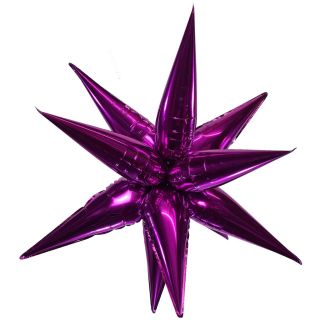 63.5cm-magenta-starburst-foil-balloon