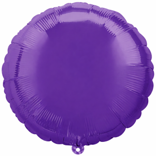 18" North Star Round Purple Foil Balloon