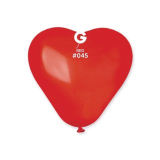 6" Gemar Heart Shape Red 045 Latex Balloons 100ct