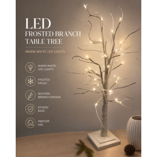 White Tree with LED Lights (90cm)