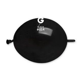 6" Gemar Black 014 Link Latex Balloons 100ct