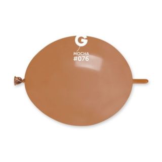 6" Gemar Mocha 076 Link Latex Balloons 100ct