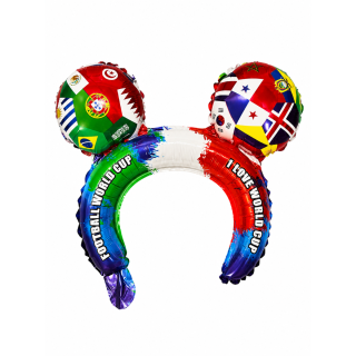 World Cup Football Inflatable Headband Foil Balloon