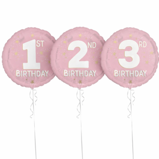 18" Little Miss Birthday Anagram Foil Balloon Ages 1-3
