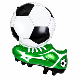 Green Football Boot With Football Foil Balloon