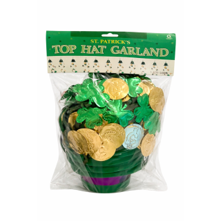 St Patricks Day Top Hat Garland 12ft