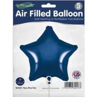 9-oaktree-navy-star-5pcs-foil-balloon