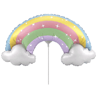 Mini Flexmetal Pastel Rainbow Foil Balloon