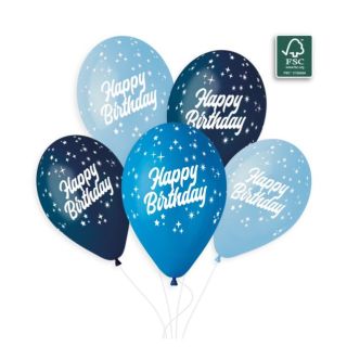 13" Gemar Happy Birthday Blue Ass 25ct