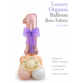 Organza Balloon Bow Fabric Lavender