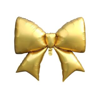 98cm x 75cm Bow Satin Gold Foil Balloon