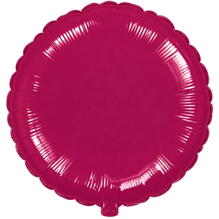 18" Qualatex Round burgandy Unpackaged Foil Balloon 
