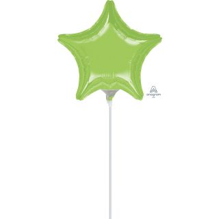 9" Anagram Lime Green Star Foil Balloon