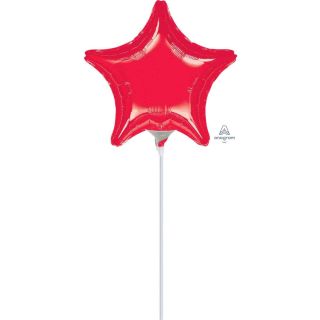 9" Anagram Red Star Foil Balloon