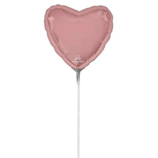 9" Anagram Rose Gold Heart Foil Balloon