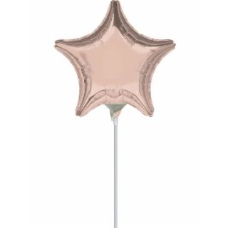 9" Anagram Rose Gold Star Foil Balloon