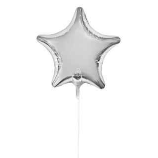 9" Anagram Silver Star Foil Balloon