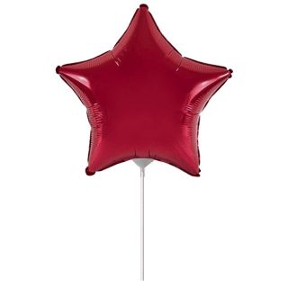 9" Flexmetal Star Red Foil Balloon