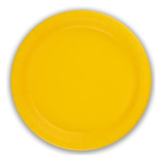 9" Paper Plates Yellow Oaktree 8ct