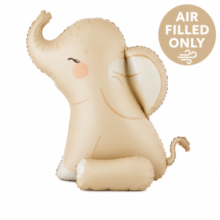 36" Beige Sitting Elephant 84x90 cm Foil Balloon