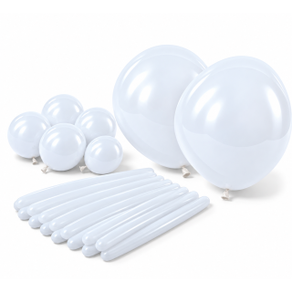 Sempertex Satin White 405 All Sizes Latex Balloons