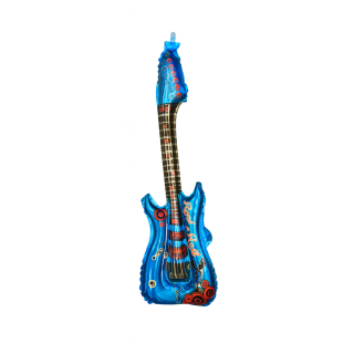 Air Guitar Blue Foil Balloon