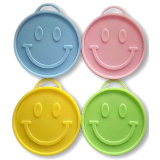 Balloon Weights Smiling Face Pastel Mix 16grm 50ct