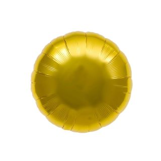 18" North Star Round Gold Unpackaged Foil Balloon