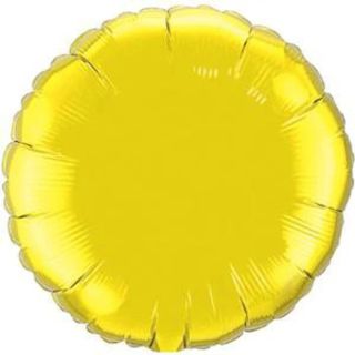18" North Star Round Citrine Yellow Unpackaged Foil Balloon