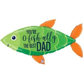 45" O'Fishally The Best Dad Fathers's Day Foil Balloon