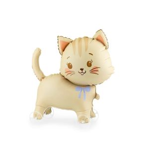 25"  Cat on Wheels Foil Balloon