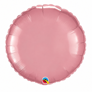 18" Qualatex Round Chrome Mauve Unpackaged Foil Balloon