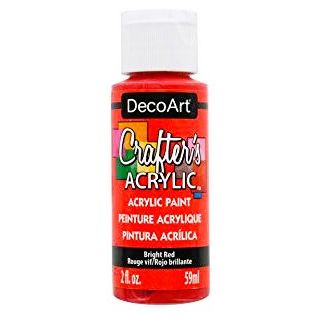 Deco Art Crafters Acrylic Paint Bright Red 2oz