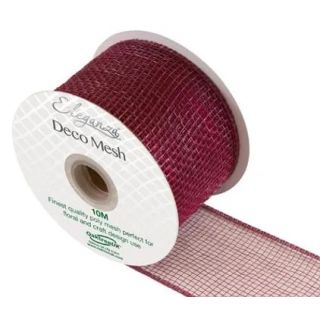 Eleganza Deco Mesh 63mm x 10m Burgundy