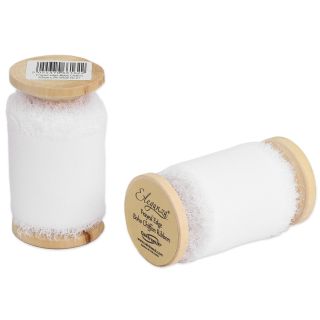 Eleganza Frayed Edge Boho Chiffon White 50mm x 5m
