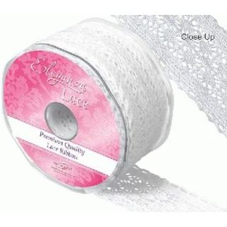 Eleganza Lace Chatsworth 50mm x 10m White No.01