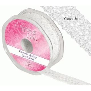 Eleganza Lace Georgian 27mm x 10m White No.01