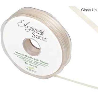 Eleganza Satin Double Faced Cream No.62 - 3mm x 20m