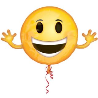 39" Anagram Smiling Emoji SuperShape Foil Balloon