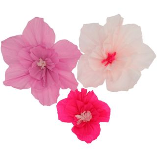 Flower Set Perfect Pink Crepe Paper 3 pieces