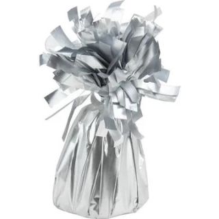 Foil Balloon Weights Silver Silk 12ct