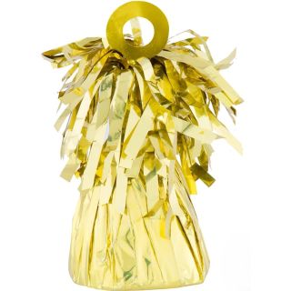Foil Yellow Tassel Balloon Weights 12ct