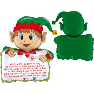 28" Grabo Christmas Elf Foil Balloon