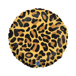 18" Leopard Spots Round Foil Balloon