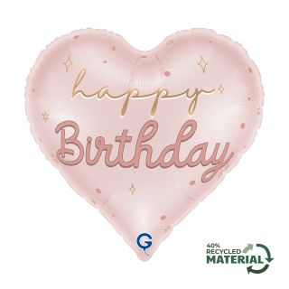 18" Happy Birthday Heart Foil Balloon