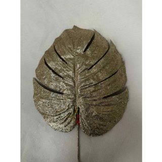 Glitter Monstera Leaf Champagne Large